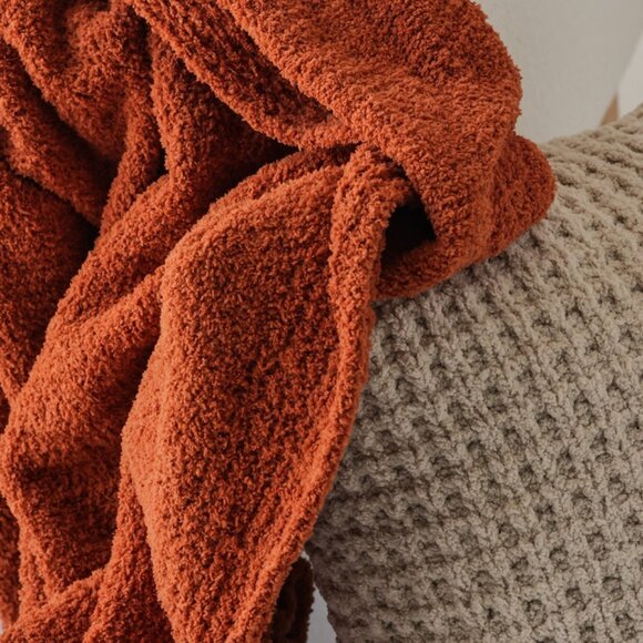 NEW Sunday Citizen Snug Lap Throw Shade Masala Orange - Picture 6 of 7
